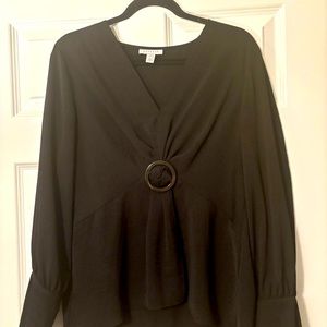 TopShop Black V Neck Blouse/Top